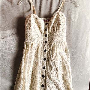 White Lace Dress (cream white with bottoms)